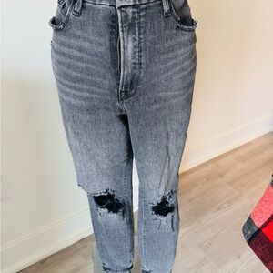 Good American Distressed Black Jeans